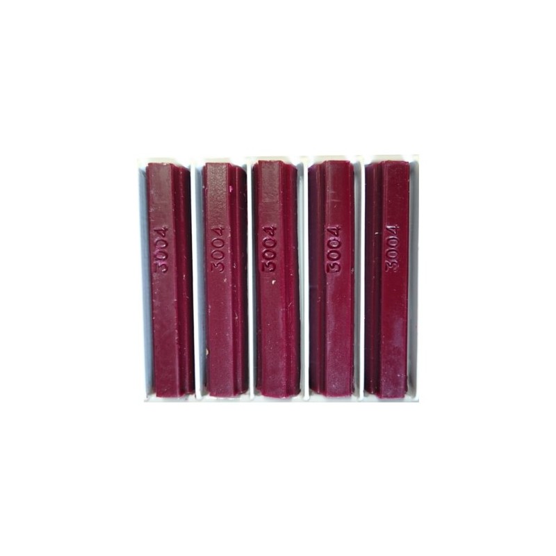 5 bâtons de cire malléable 8 cm rouge pourpre RAL 3004 Konig