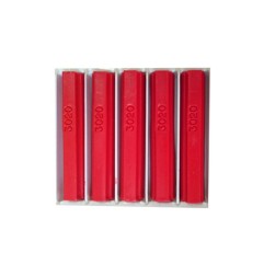 5 bâtons de cire malléable 8 cm rouge signal 3020 Konig