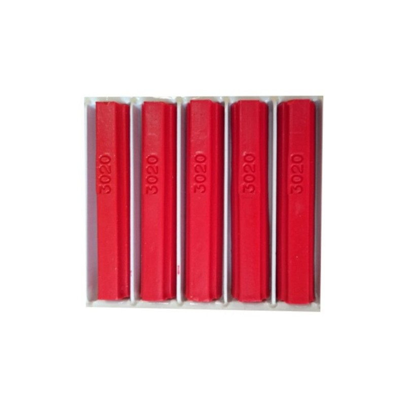 5 bâtons de cire malléable 8 cm rouge signal 3020 Konig