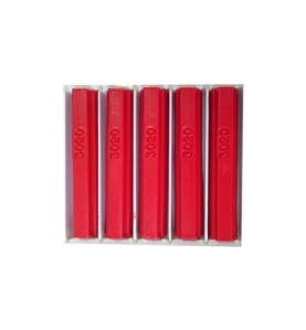 5 bâtons de cire malléable 8 cm rouge signal 3020 Konig