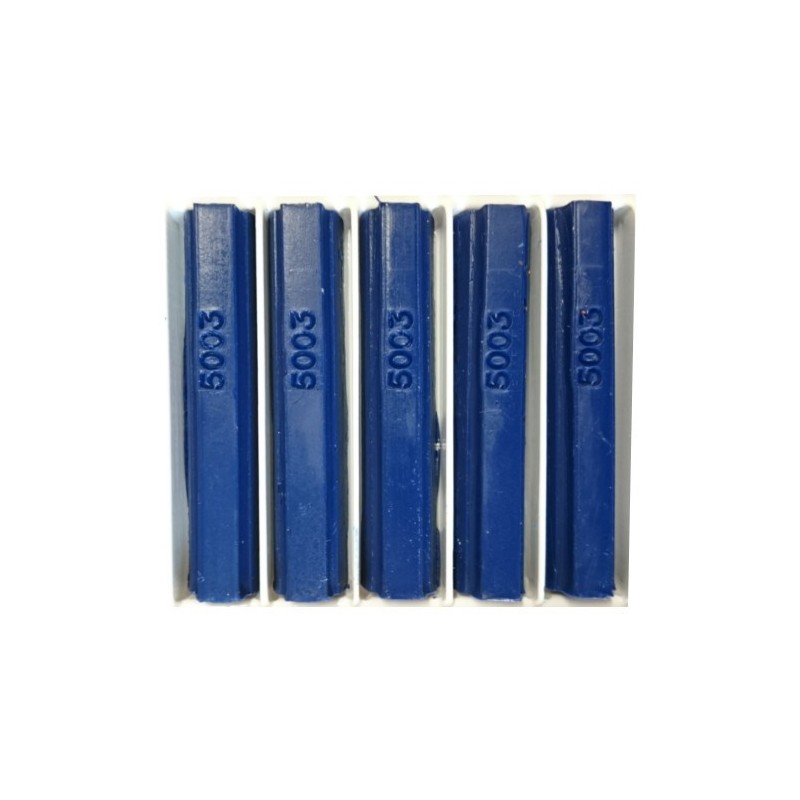 5 bâtons de cire malléable 8 cm bleu saphir RAL 5003 Konig