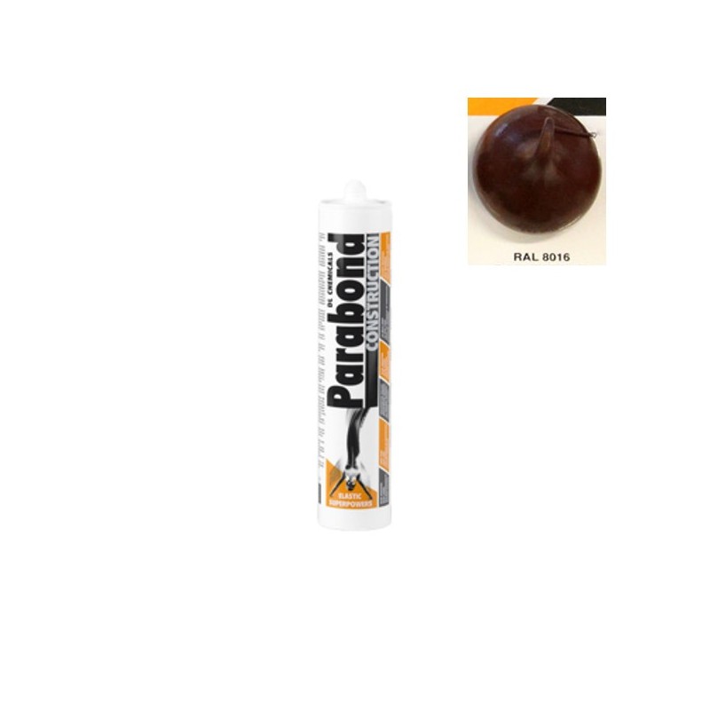 Mastic Colle Parabond Construction brun foncé RAL 8016