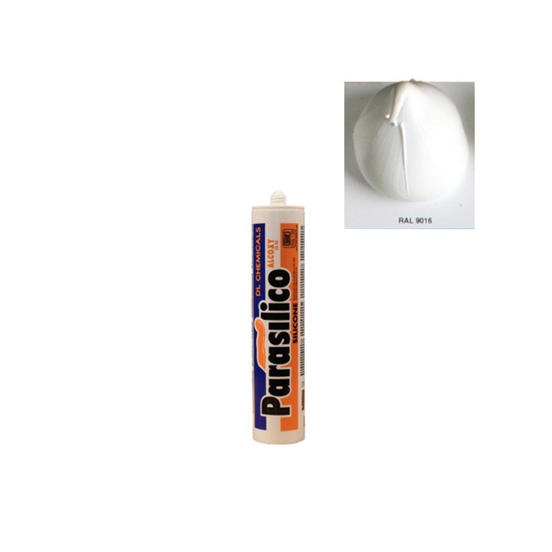 Mastic silicone RAL 9016 blanc Parasilico Alcoxy blanc perlé