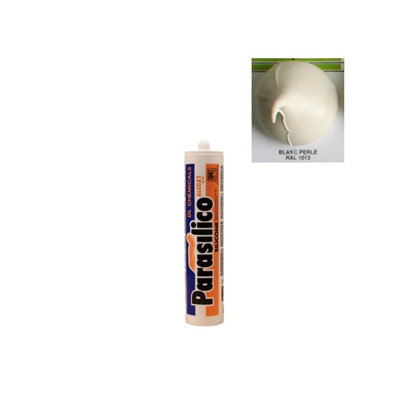 Mastic silicone RAL 1013 blanc perlé PARASILICO ALCOXY 15 FC