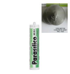 Mastic silicone RAL 7023 gris béton concrete grey Parasilico AM 85-1