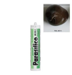 Mastic silicone RAL 8014 brun foncé Parasilico AM 85-1