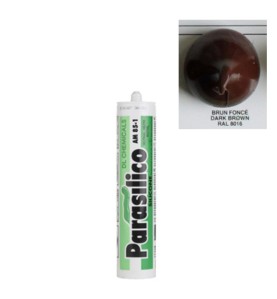 Mastic silicone RAL 8016 brun foncé Parasilico AM 85-1