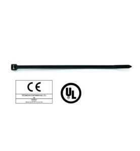 Colliers de serrage nylon noir 4,8x250 par 100