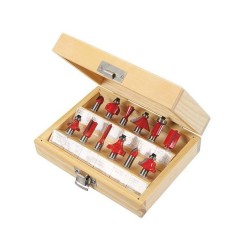 Coffret de 12 fraises de défonceuses de 8 mm