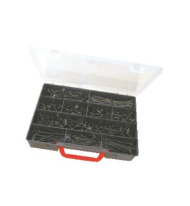 Coffret vis penture noire 450 pcs