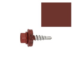 Vis autoperceuse RAL 3009 marron foncé tête hexagonale par 250