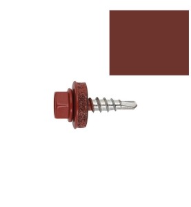 Vis autoperceuse RAL 3009 marron foncé tête hexagonale par 250