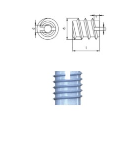 Inserts à visser bois avec filetage métrique intégré