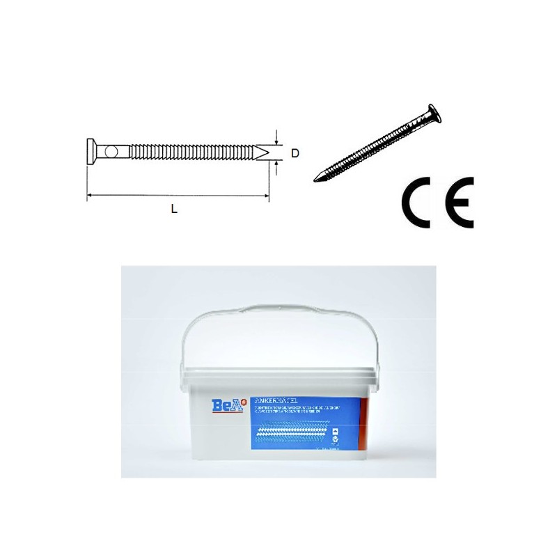 Pointes d'ancrage pour équerres et sabots de charpente par 5Kg