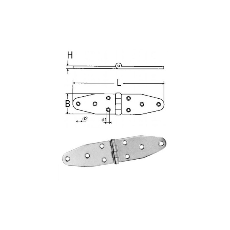 Charnière type "A" - Inox A2