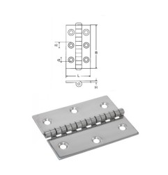 Charnière type "F" - Inox A2 - Longueur 30mm