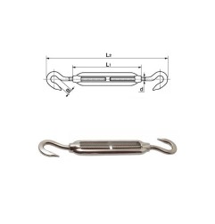 Tendeur crochet-crochet - Inox A4