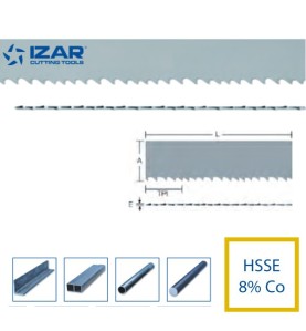 2 lames de scie à ruban HSSE 8% Cobalt métal sur mesure