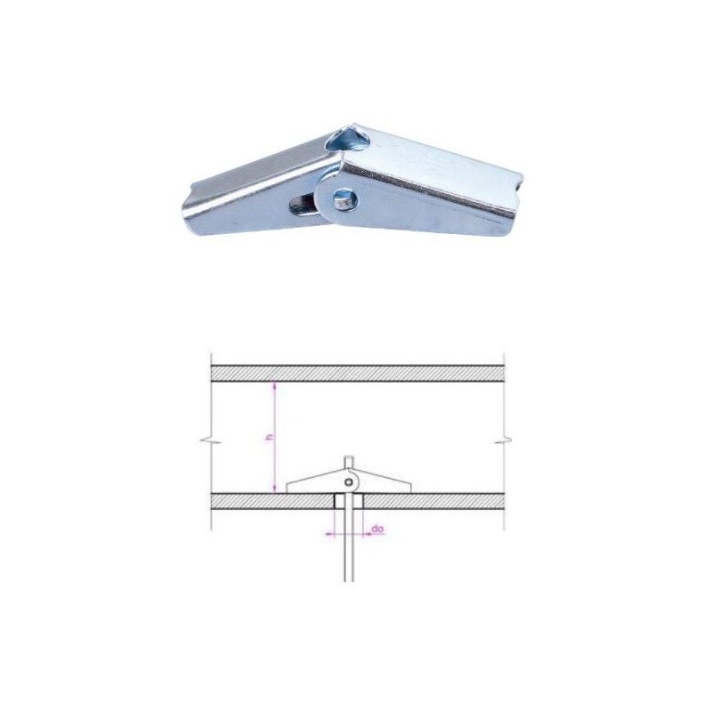 Segment à ressort fixation faux plafond par 100