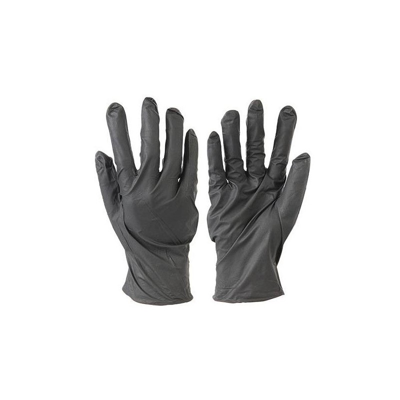 Gants nitrile noirs par 100