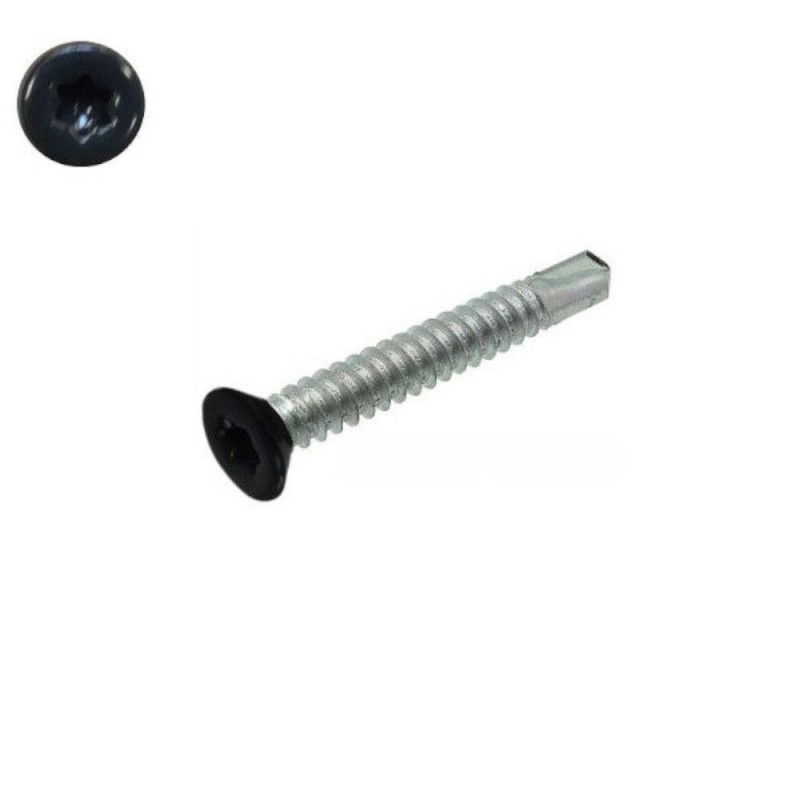 Vis autoperceuses RAL 7016 gris anthracite tête fraisée Torx par 100