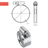 Colliers à bande Inox A4 W5 9,15 mm plage de serrage 25 à 40mm par 25