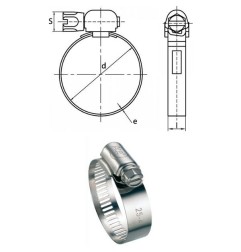 Colliers acier W2 13mm plage de serrage 14-22mm bande perforée par 50