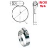 Colliers Inox W4 8mm plage de serrage 8-12mm bande perforée par 100