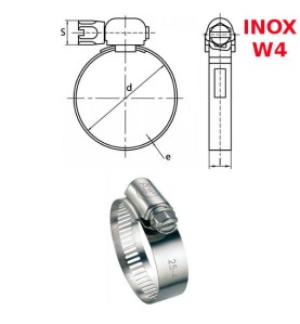 Colliers Inox W4 13mm plage de serrage 14-22mm bande perforée par 50