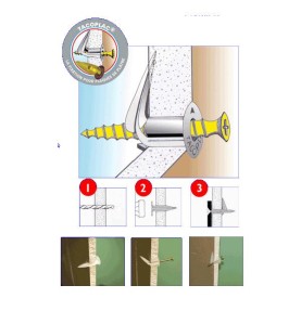 Chevilles Tacoplac pour plaque de plâtre par 50