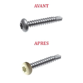 Vis autoperceuses 3,5x9,5 mm couleur au choix tête cylindrique Torx par 2000