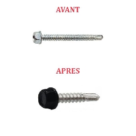 Vis autoperceuses 3,5x9,5 mm couleur au choix tête hexagonale par 2000