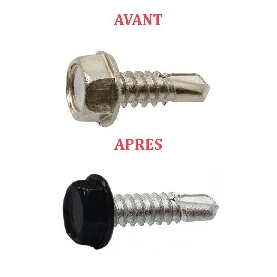 Vis autoperceuses 4,2x25 mm couleur au choix tête hexagonale Inox A2 par 1000