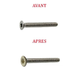 Vis à métaux M4x12 couleur au choix tête fraisée Torx Inox A4 par 600