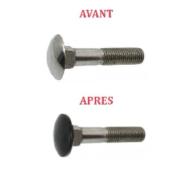 Vis à métaux M5x20 mm couleur au choix tête Ronde collet carré Inox A4 par 600