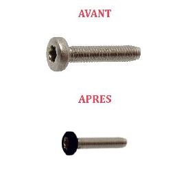 Vis à métaux M4x12 mm couleur au choix tête cylindrique Torx Inox A2 par 1000