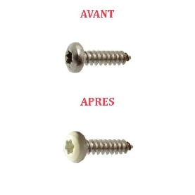 Vis à tôle 3,5x9,5 mm couleur au choix tête cylindrique Torx Inox A2 par 1000