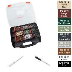 Coffret rivets de couleur 900 pièces