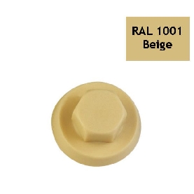 Capuchons RAL 1001 Beige pour vis tête hexagonale de 8 mm