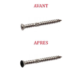 Vis terrasse 5X50 mm couleur au choix tête fraisée Torx Inox A2 par 400