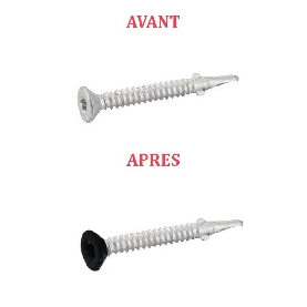 Vis autoperceuses 5,5x85 mm couleur au choix tête fraisée Inox A2 Bi-métal pointes par 100