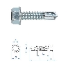 Vis autoperceuses 5,5x19 mm tête hexagonale zinguée par 500