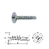 Vis autoperceuses 4,2x19 mm tête extra large zinguée par 500