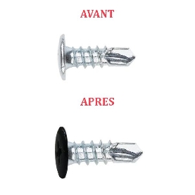 Vis autoperceuses 4,2x25 mm couleur au choix tête type rivet Zingué par 250