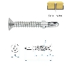 Vis autoperceuses 6,3x85 mm zingué bois sur métal par 250