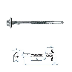 Vis pour panneaux sandwich 5,5x130 P16 par 250