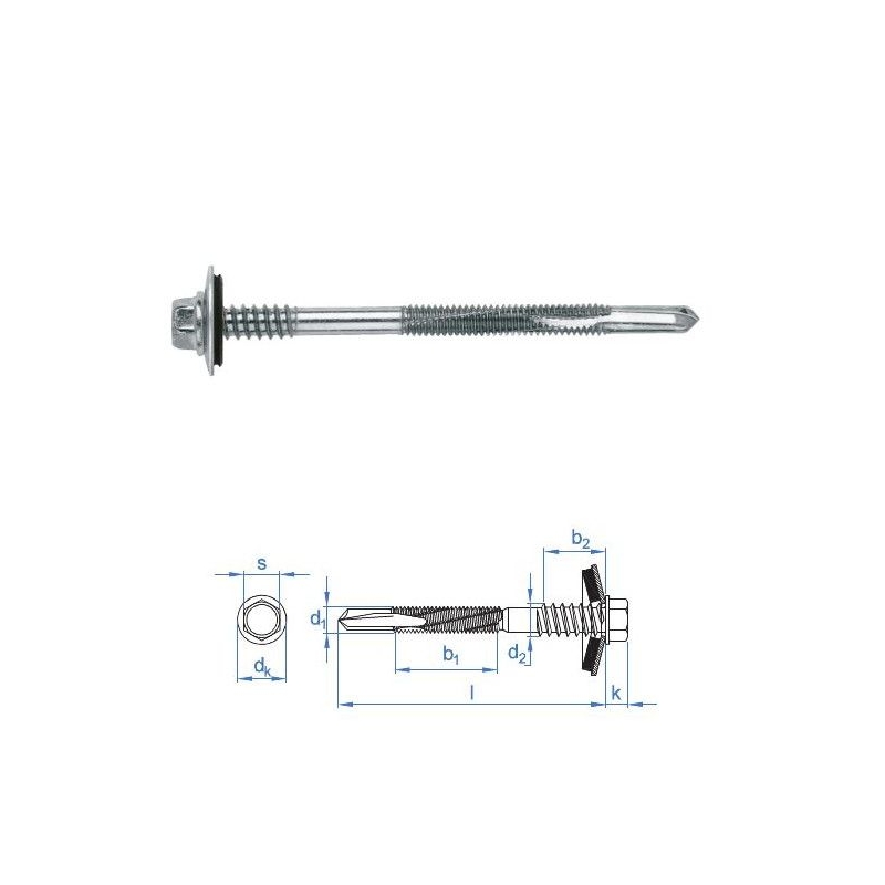 Vis pour panneaux sandwich 5,5x150 P16 par 250