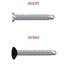 Vis autoperceuses 4x22 mm couleur au choix pas métrique tête fraisée Ph par 1000