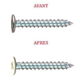 Vis tête extra plate 4,8x25 mm couleur au choix par 500