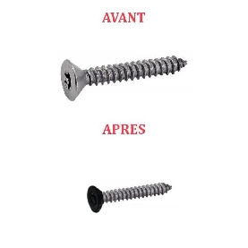 Vis à tôle de sécurité 3,5x13 mm couleur au choix tête fraisée Torx à téton central Inox A2 par 300